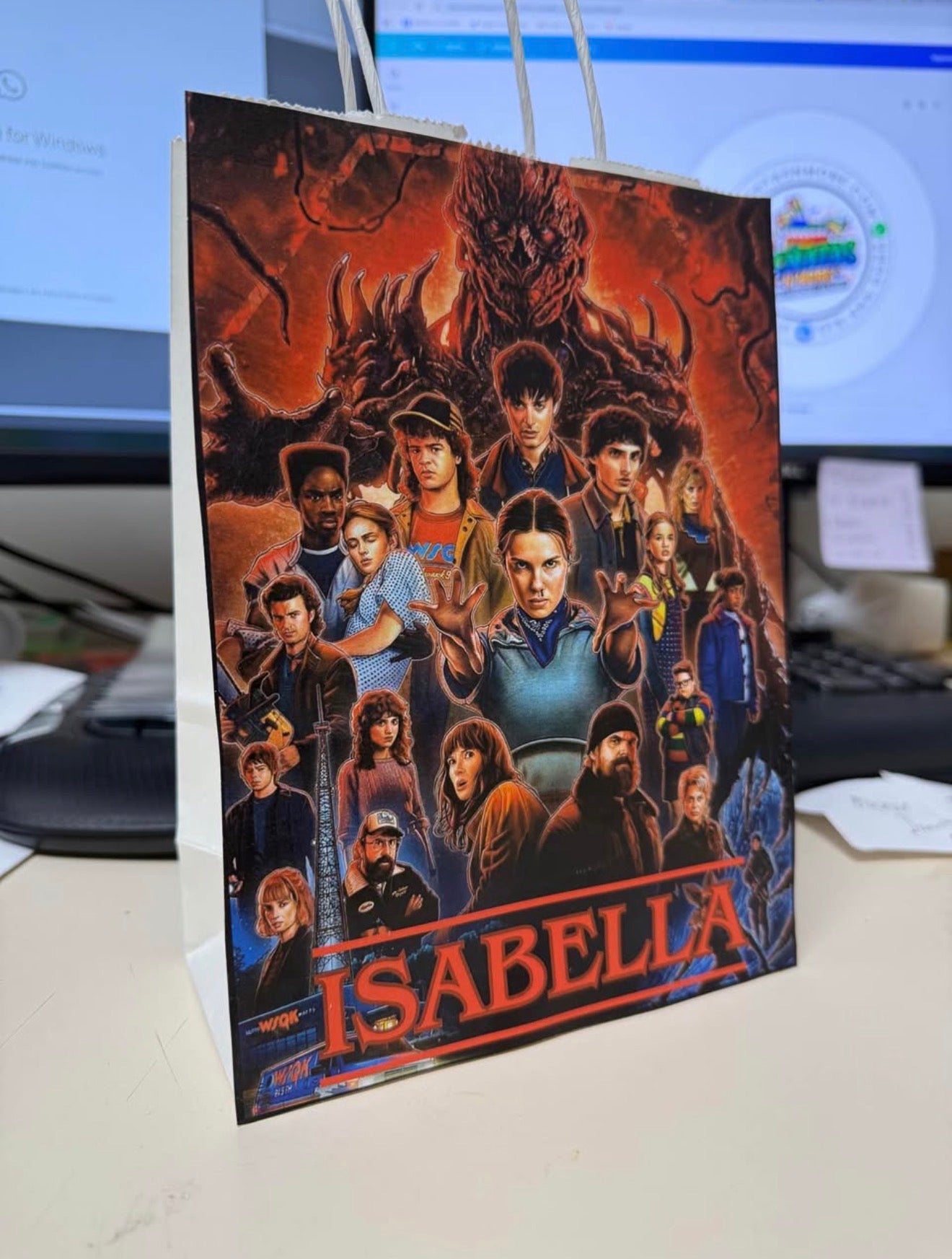Gift Bag: Custom Stranger Things Gift Bags/Bolsitas