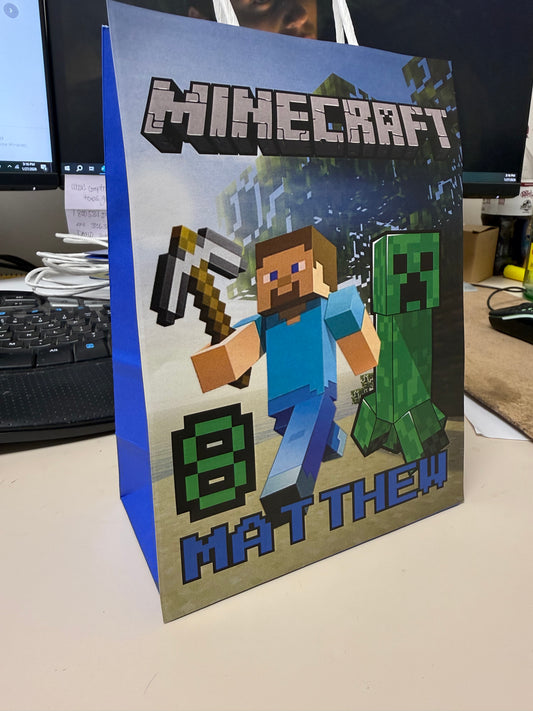 Gift Bag: Custom Minecraft Gift Bags/Bolsitas